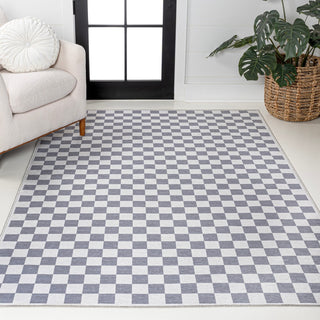 Ainsley Modern Cottage Checkerboard Washable Area Rug
