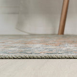 Armae Distressed Medallion Chenille Machine-washable Area Rug
