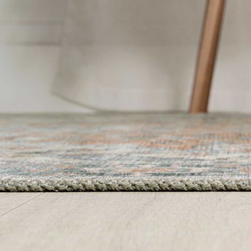 Armae Distressed Medallion Chenille Machine-washable Area Rug