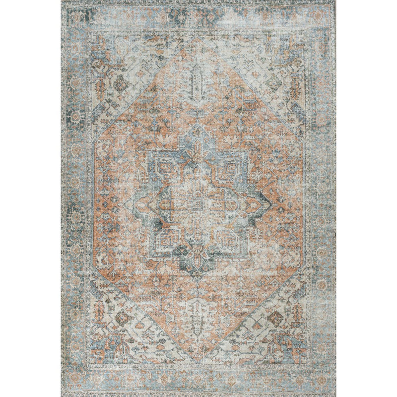 Armae Distressed Medallion Chenille Machine-washable Area Rug
