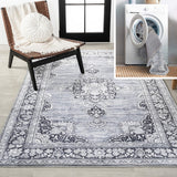 Bausch Bohemian Distressed Chenille Machine-washable Area Rug