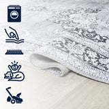 Bausch Bohemian Distressed Chenille Machine-washable Area Rug