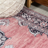 Bausch Bohemian Distressed Chenille Machine-washable Area Rug