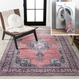 Bausch Bohemian Distressed Chenille Machine-washable Area Rug