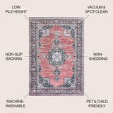 Bausch Bohemian Distressed Chenille Machine-washable Area Rug