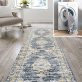 Bausch Bohemian Distressed Chenille Machine-washable Area Rug