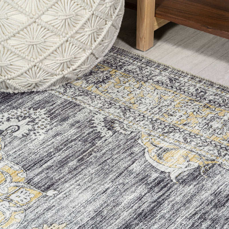 Bausch Bohemian Distressed Chenille Machine-washable Area Rug