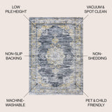 Bausch Bohemian Distressed Chenille Machine-washable Area Rug