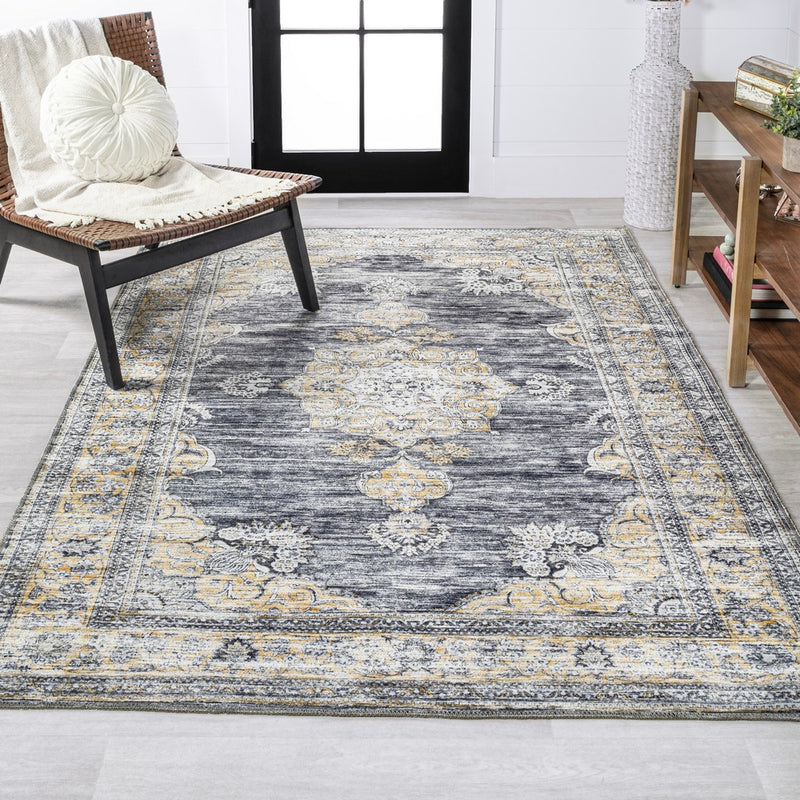 Bausch Bohemian Distressed Chenille Machine-washable Area Rug