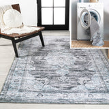 Bausch Bohemian Distressed Chenille Machine-washable Area Rug