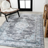 Bausch Bohemian Distressed Chenille Machine-washable Area Rug