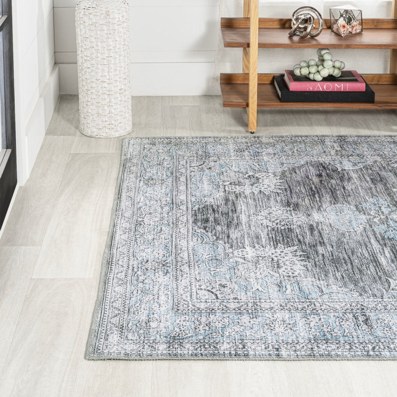 Bausch Bohemian Distressed Chenille Machine-washable Area Rug