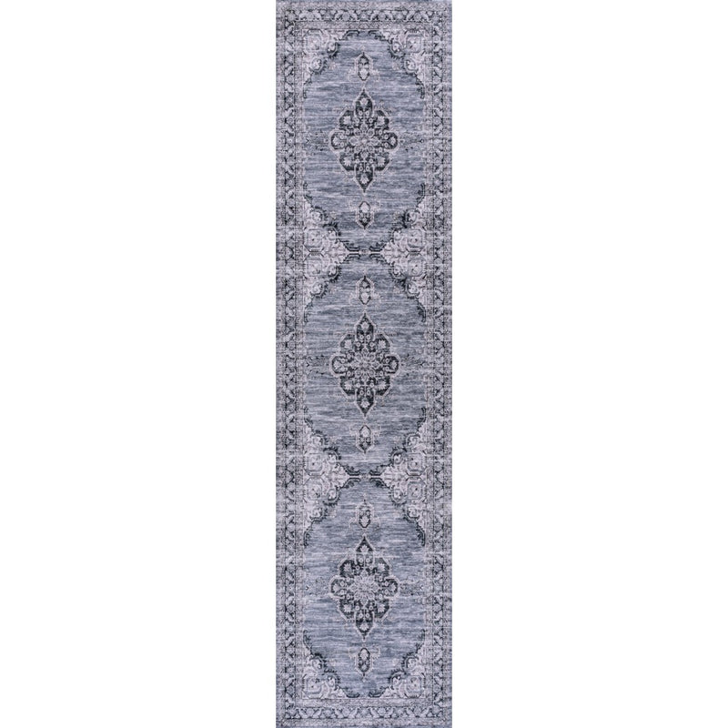 Wincer Chenille Cottage Medallion Machine-washable Area Rug