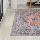 Wincer Chenille Cottage Medallion Machine-washable Area Rug