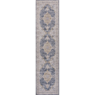Wincer Chenille Cottage Medallion Machine-washable Area Rug