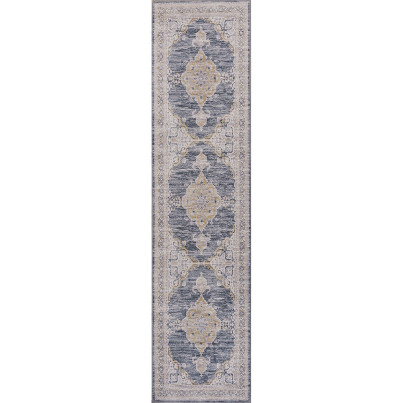 Wincer Chenille Cottage Medallion Machine-washable Area Rug