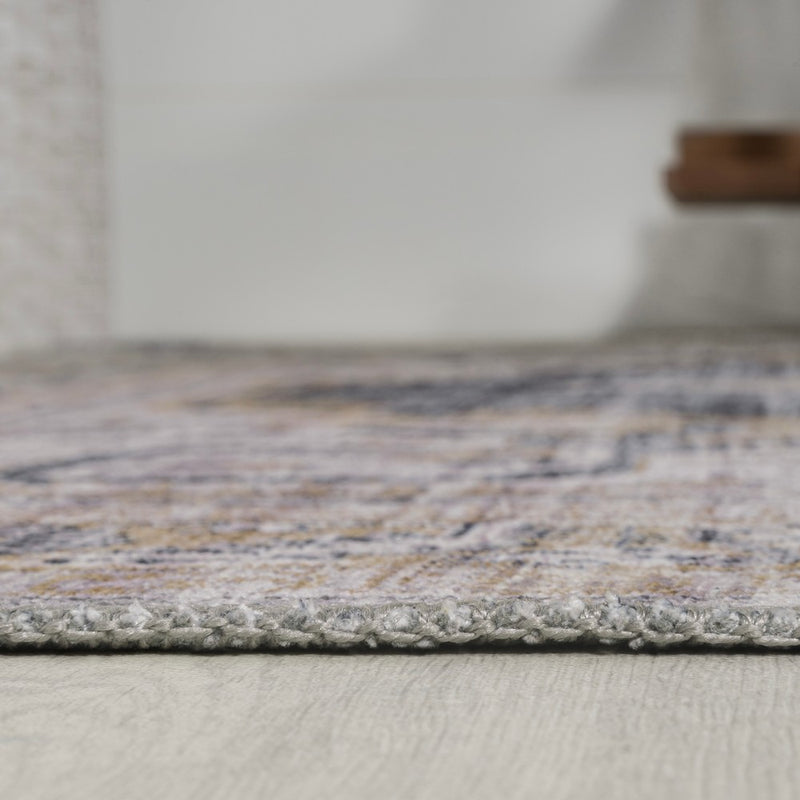 Wincer Chenille Cottage Medallion Machine-washable Area Rug