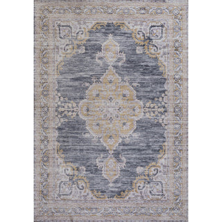 Wincer Chenille Cottage Medallion Machine-washable Area Rug