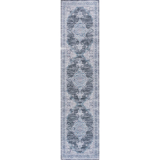 Wincer Chenille Cottage Medallion Machine-washable Area Rug
