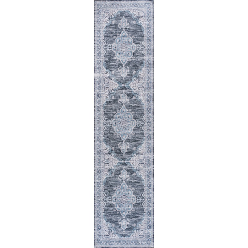 Wincer Chenille Cottage Medallion Machine-washable Area Rug
