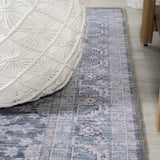 Wincer Chenille Cottage Medallion Machine-washable Area Rug
