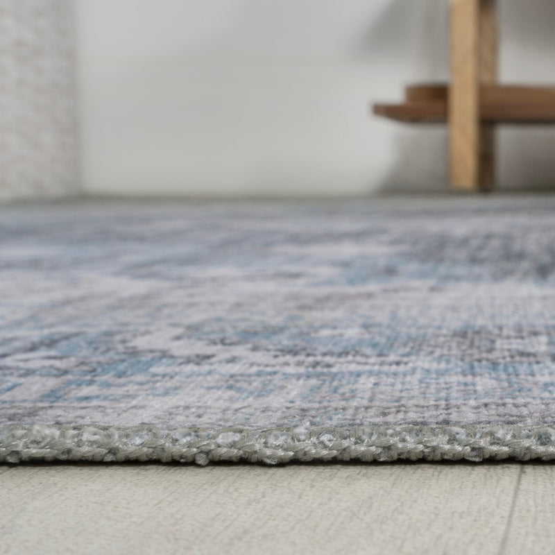 Wincer Chenille Cottage Medallion Machine-washable Area Rug