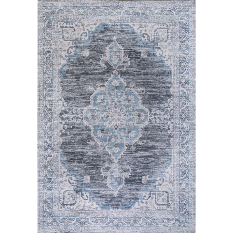 Wincer Chenille Cottage Medallion Machine-washable Area Rug