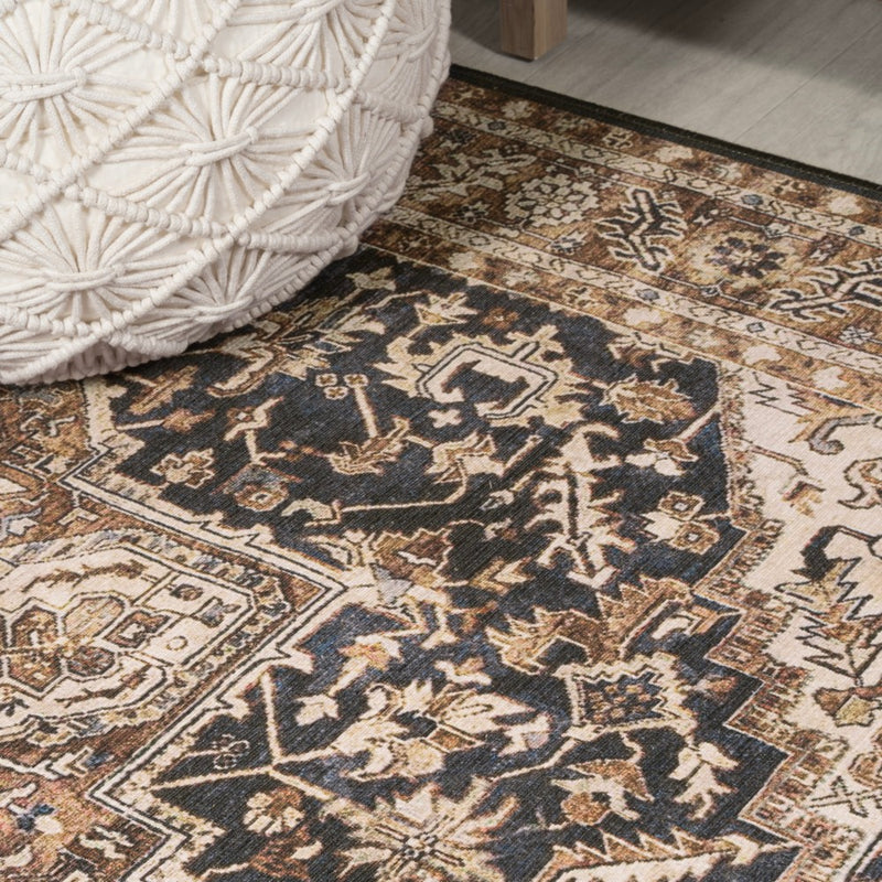 Chapell Chenille Mid-century Medallion Machine-washable Area Rug