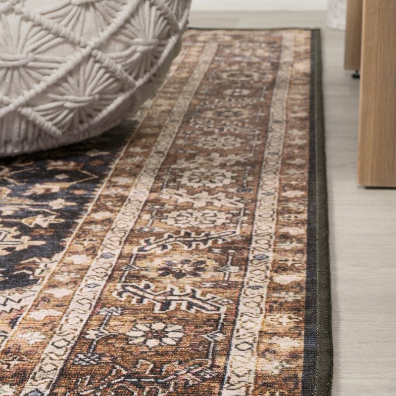 Chapell Chenille Mid-century Medallion Machine-washable Area Rug