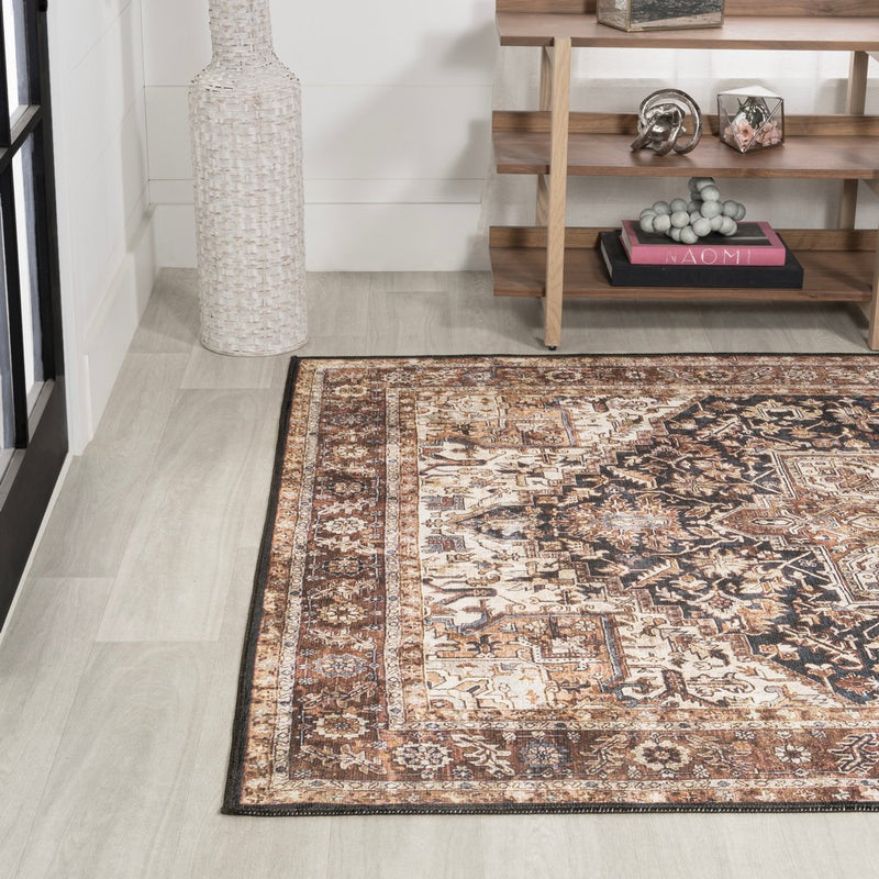 Chapell Chenille Mid-century Medallion Machine-washable Area Rug