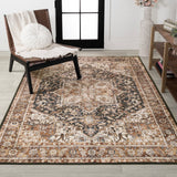 Chapell Chenille Mid-century Medallion Machine-washable Area Rug