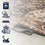 Chapell Chenille Mid-century Medallion Machine-washable Area Rug