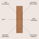 Twyla Classic Solid Low-Pile Machine-Washable Area Rug