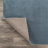 Twyla Classic Solid Low-Pile Machine-Washable Area Rug