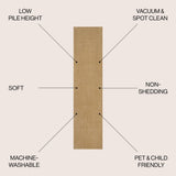 Twyla Classic Solid Low-Pile Machine-Washable Area Rug