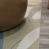 Algae Abstract Glam Botanical Machine-washable Area Rug