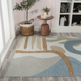 Algae Abstract Glam Botanical Machine-washable Area Rug