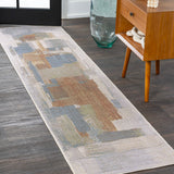 Weaver Abstract Coastal Watercolor Machine-washable Area Rug