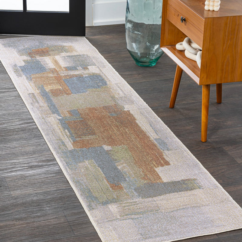 Weaver Abstract Coastal Watercolor Machine-washable Area Rug