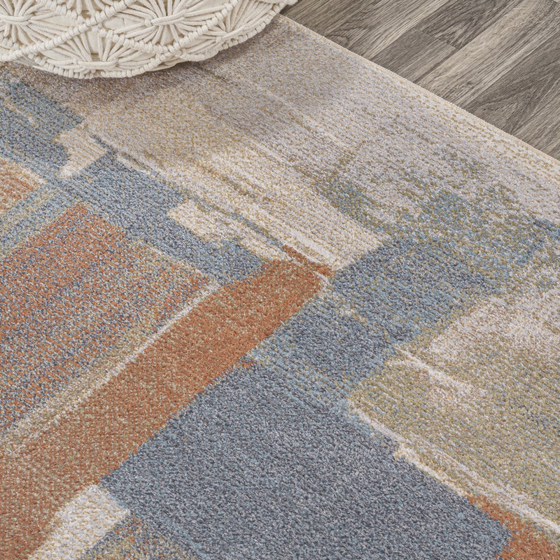Weaver Abstract Coastal Watercolor Machine-washable Area Rug