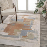 Weaver Abstract Coastal Watercolor Machine-washable Area Rug