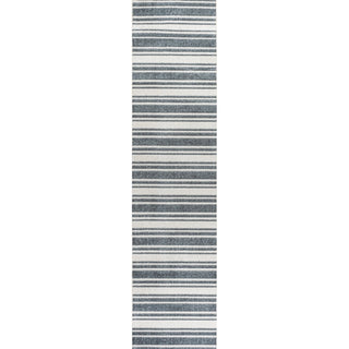 Fawning Two-tone Striped Classic Low-pile Machine-washable Area Rug