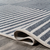Shutter Minimalist Striped Plaid Machine-washable Area Rug