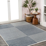 Shutter Minimalist Striped Plaid Machine-washable Area Rug