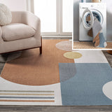 Slinger Modern Kids & Novelty Collage Machine-washable Area Rug