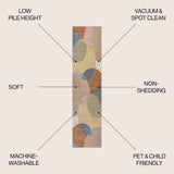 Pebble Geometric Kids & Novelty Machine-washable Area Rug