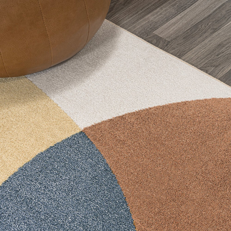 Pebble Geometric Kids & Novelty Machine-washable Area Rug