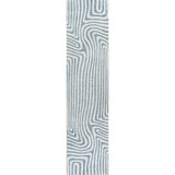 Maze Abstract Two-Tone Low-Pile Machine-Washable Area Rug