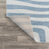 Maze Abstract Two-Tone Low-Pile Machine-Washable Area Rug