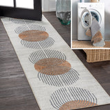 Kallax Geometric Modern Low-Pile Machine-Washable Area Rug